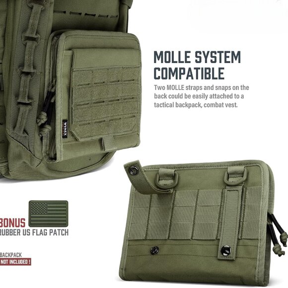 Tactical Folding Admin Pouch, Molle Tool Bag of Laser-Cut Design, Medical Bag - Picture 2 of 6